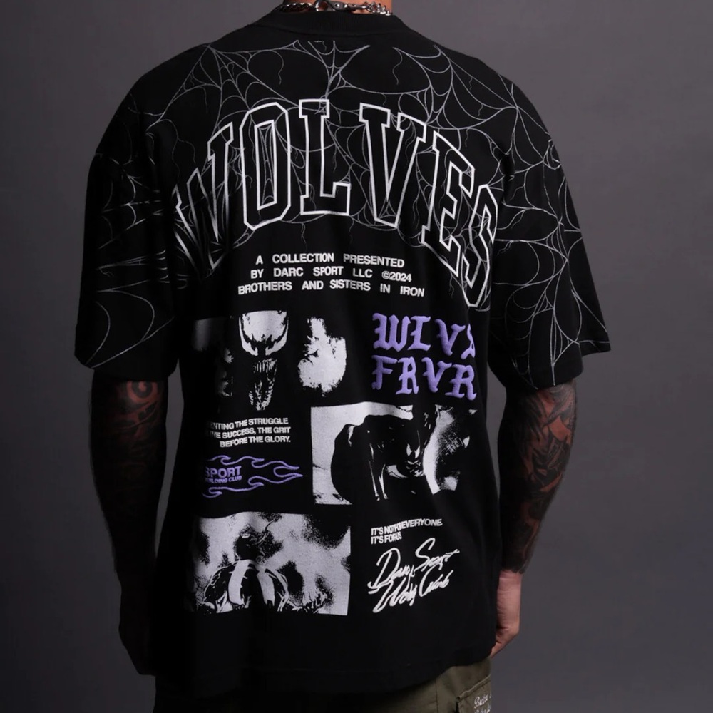 DarcSport Combined "Premium" Oversized Tee in Black